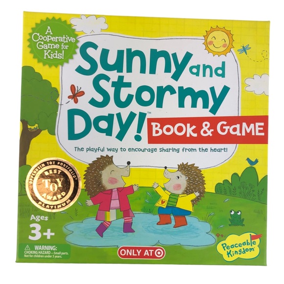 🆕 Sunny and Stormy Day Picture Book & Matching Game Encourages Sharing Kindess - Picture 1 of 8